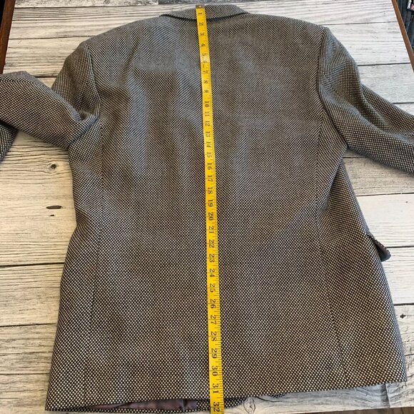 Vintage Union Made Harry Rosen Black White Wool Blazer Sport Coat - Picture 15 of 16